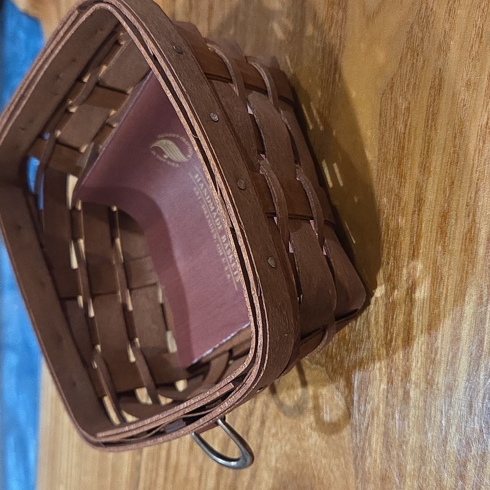 Longaberger Handwoven Sort/Store Bussines Card Basket - Picture 4 of 5